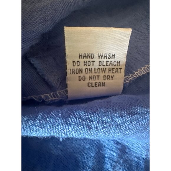 Habitat Womens Blue Asymmetrical Top M Lagenlook Minimalist  Summer - Picture 5 of 6